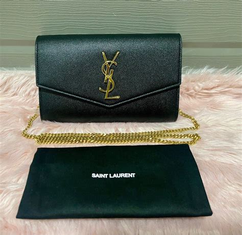 ysl powder chain wallet|YSL uptown wallet on chain.